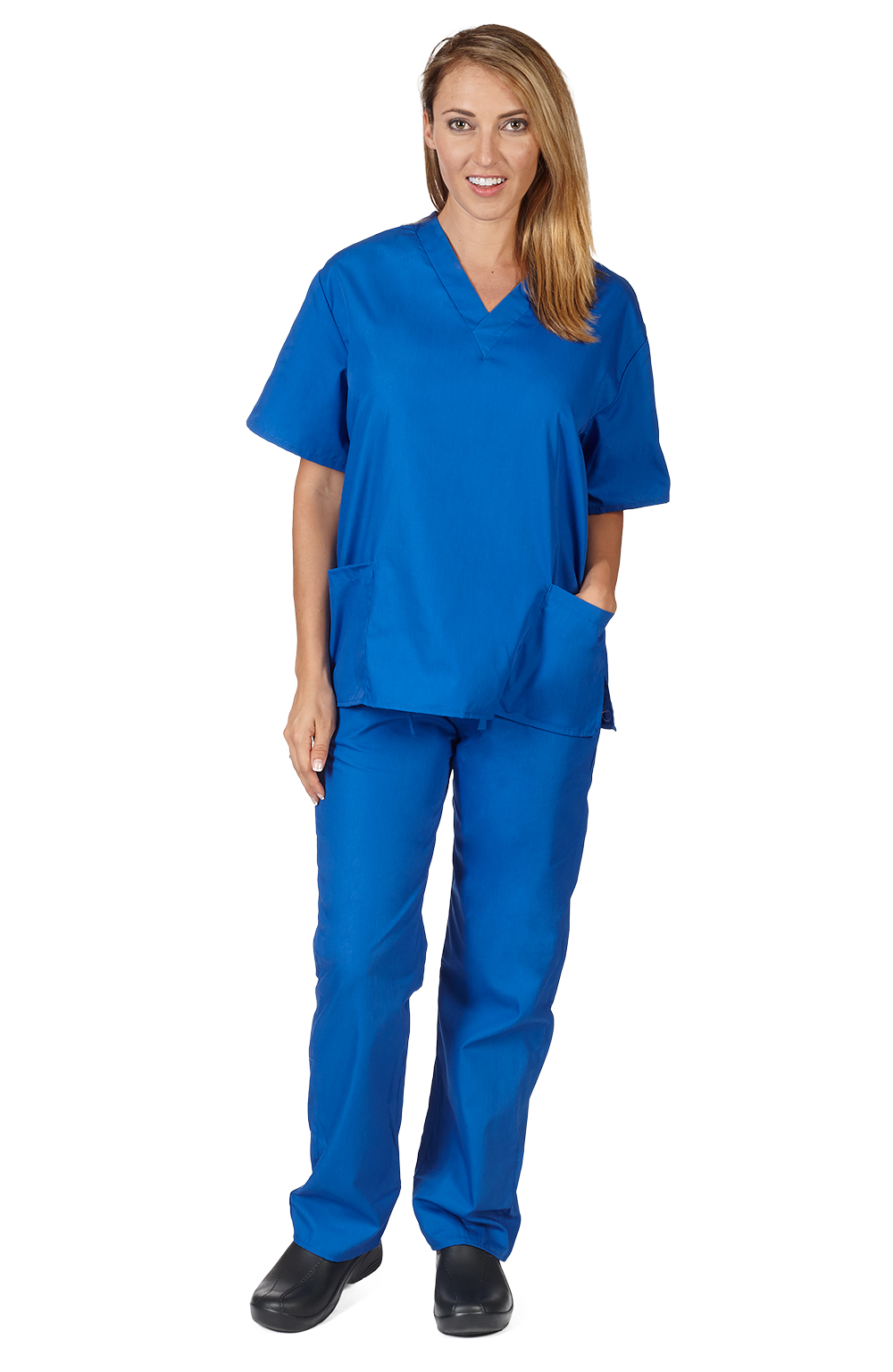 Medical Nursing Scrubs Set NATURAL UNIFORMS XS S M L XL Unisex Top Pants 