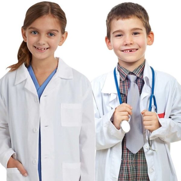 Kids Lab Coat et Gommage Set Véritable Childrens scientifique médecin vétérinaire 
