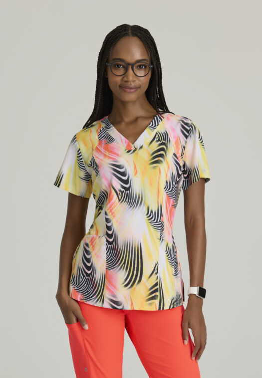 BARCO ONE – Thrive Print Top - 5107 - ZEBRA BRILLIANCE