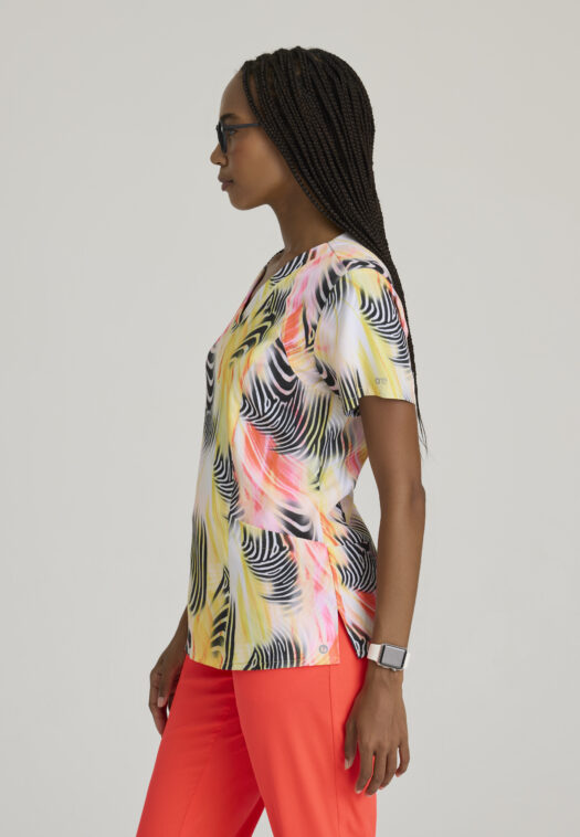 BARCO ONE – Thrive Print Top - 5107 - ZEBRA BRILLIANCE - Image 3