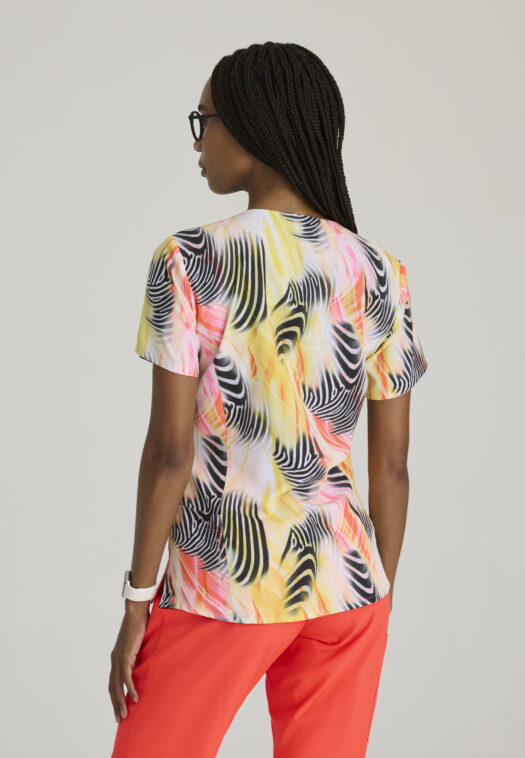 BARCO ONE – Thrive Print Top - 5107 - ZEBRA BRILLIANCE - Image 4
