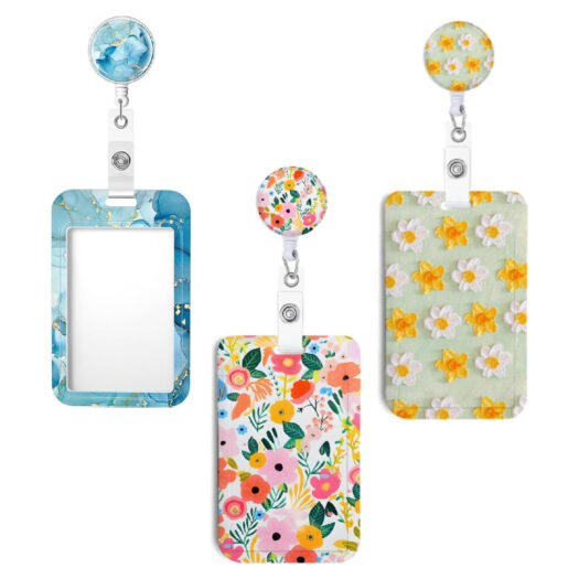 Frilly Badge Reel and ID Holder Set