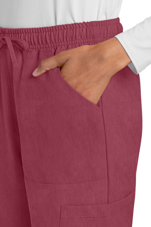 Cherokee Ultra Drawstring Trouser Cargo Pant - Heather Cranberry - CK272A - Image 3