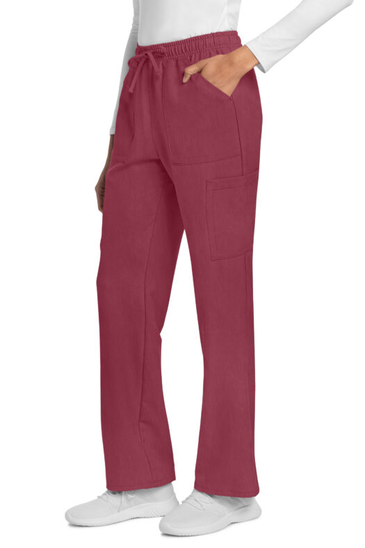 Cherokee Ultra Drawstring Trouser Cargo Pant - Heather Cranberry - CK272A - Image 7