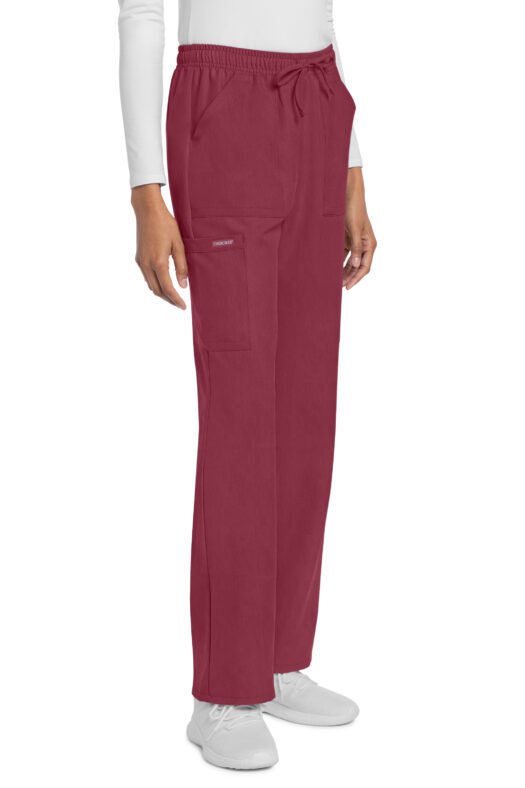 Cherokee Ultra Drawstring Trouser Cargo Pant - Heather Cranberry - CK272A - Image 8