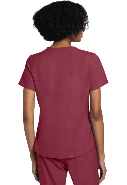Cherokee Ultra V-Neck Top - Heather Cranberry - CK961A - Image 3