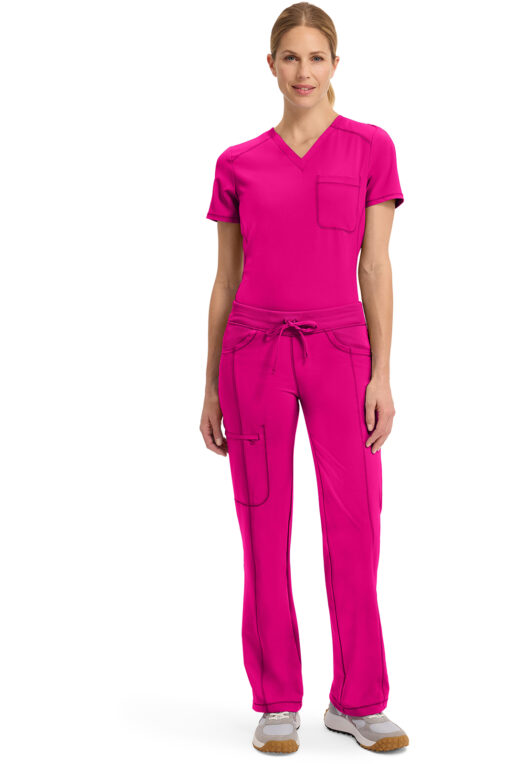 INFINITY - Low Rise Straight Leg Drawstring Pant - Carmine Pink - 1123A - Image 2