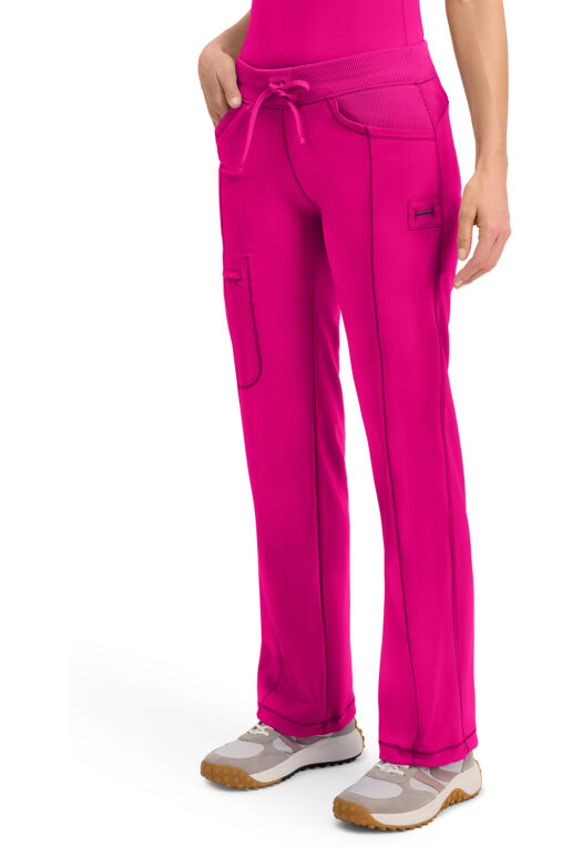 INFINITY - Low Rise Straight Leg Drawstring Pant - Carmine Pink - 1123A - Image 3