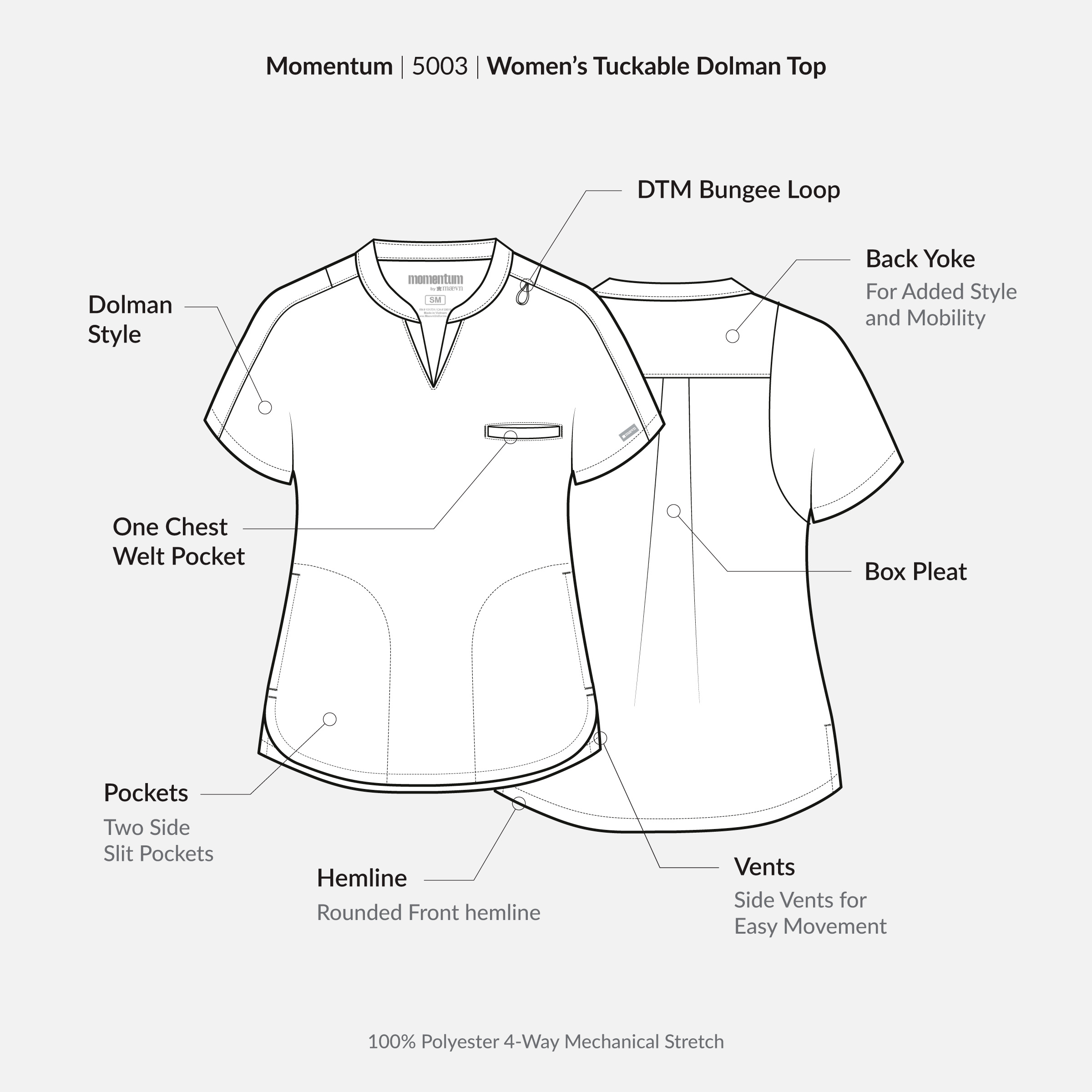 MOMENTUM by MAEVN – Women’s Tuckable Dolman Top - Image 32